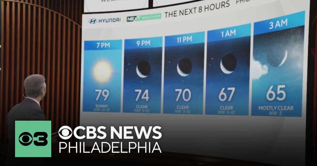 Clear and comfortable Monday night in Philadelphia region - CBS ...