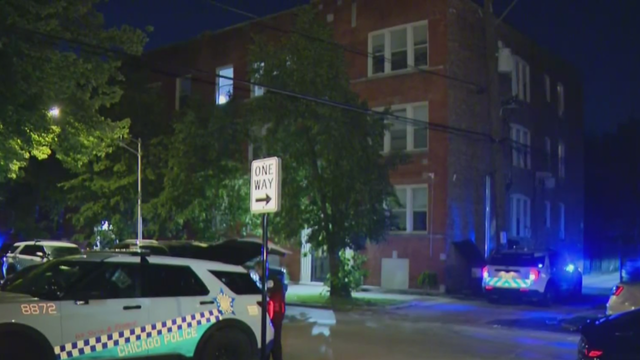 Police lights at a crime scene 