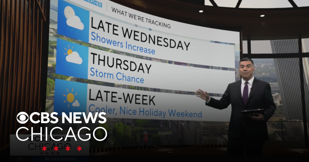 Showers increase late Wednesday in Chicago - CBS Chicago