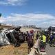 Truck rollover hampers travel on I-25 south of Denver metro area 