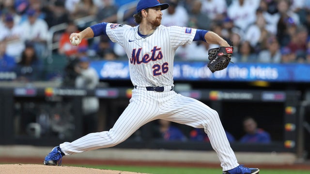 New York Mets pitcher Nolan McLean throws during the first inning of a baseball game against the Philadelphia Phillies, Wednesday, Aug. 27, 2025, in New York. 