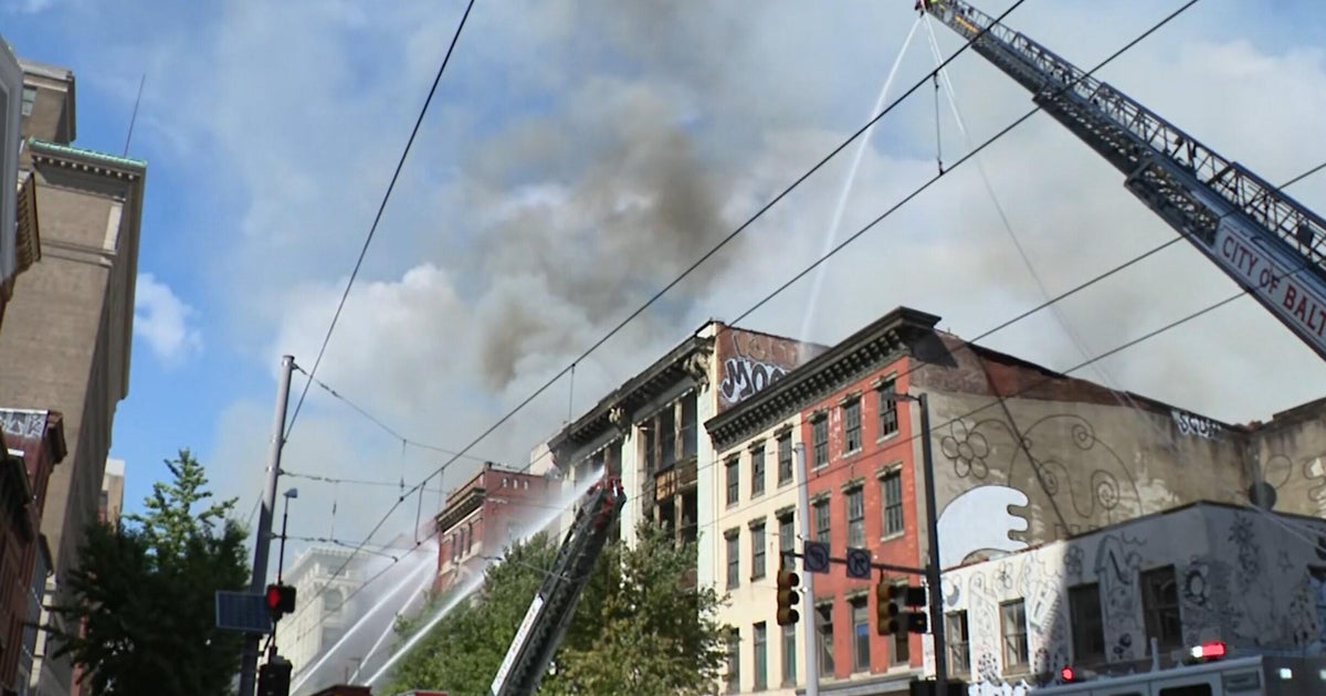Fire that spread across three vacant buildings in Downtown Baltimore ...