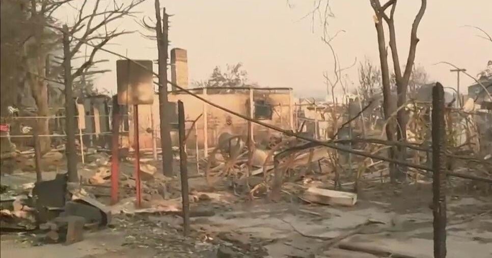 Damage in California Gold Rush town of Chinese Camp as lightning sparked-fires scorch 3 counties