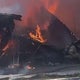 Chilling video captures moment engulfed garage collapsed on Fort Worth firefighter 