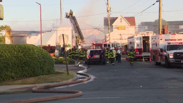 Baltimore Commercial Laundry Building Fire 