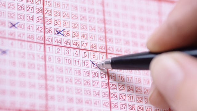 Pen markings on lottery ticket 