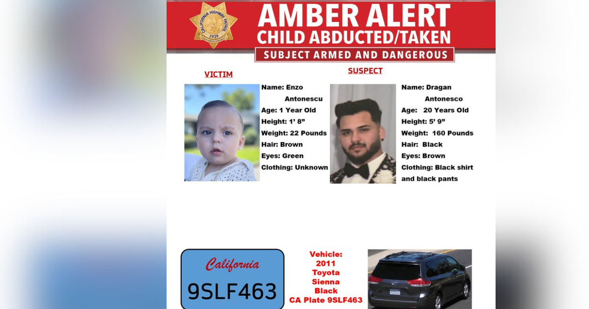 Amber Alert Issued for Armed Suspect Abducting 1-Year-Old in City of Industry, CA
