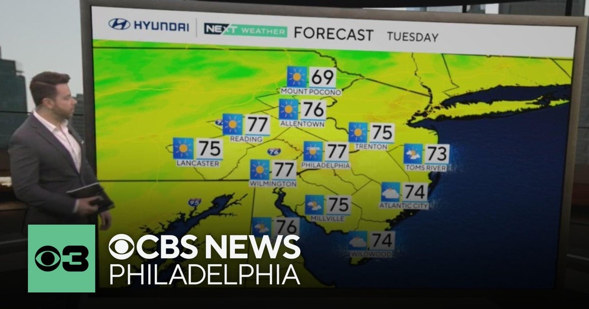 Mainly clear and cool Monday night in Philadelphia region - CBS ...