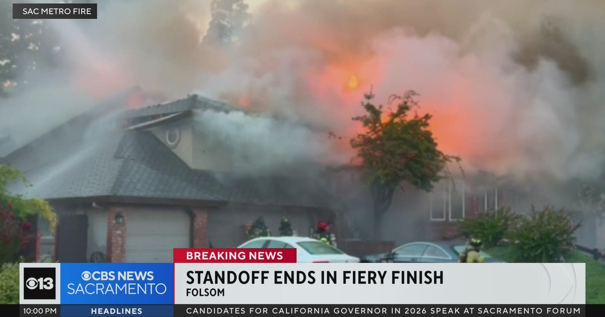 Standoff ends in fiery finish in Folsom - CBS Sacramento
