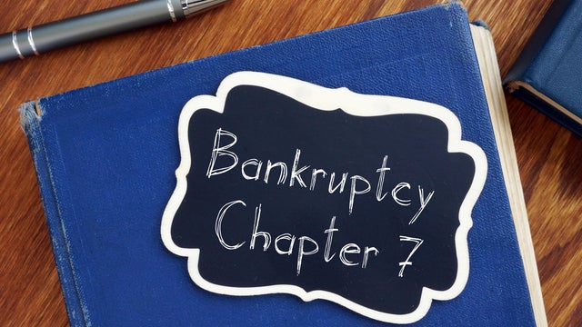 Bankruptcy Chapter 7 is shown on the conceptual business photo 