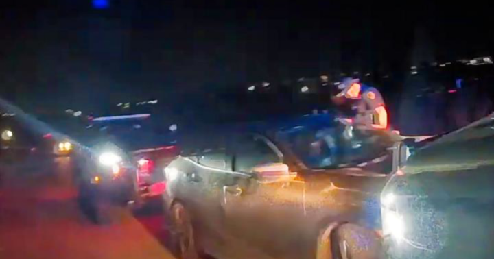 Officers smash window to stop sleepy suspected drunk driver after ...