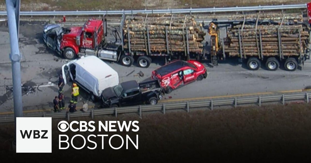 Large multi-car crash involving logging truck closes Route 2 in ...