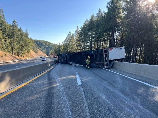 big rig crash i80 gold run chp