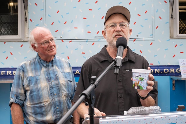 MoveOn's Scoop the Vote Truck Tour Kickoff in Philadelphia, PA with Ben and Jerry 