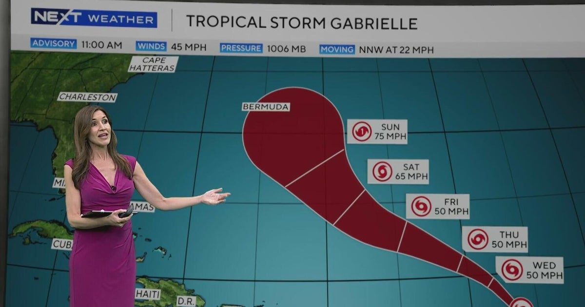 Tropical Storm Gabrielle forms in the Atlantic - CBS Miami