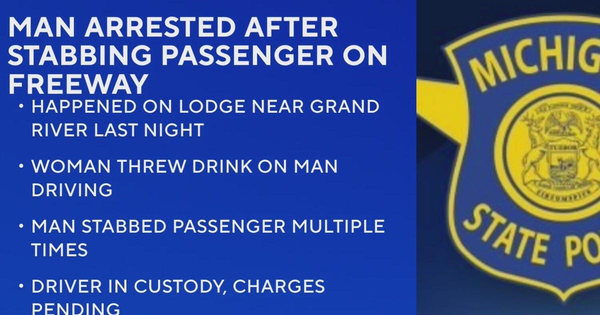Man arrested after stabbing passenger on freeway, police say - CBS Detroit