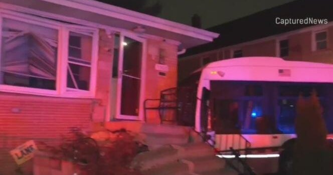 CTA bus slams into house after another driver causes it to lose control ...