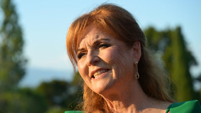 Sarah Ferguson, Duchess of York, attends the Knights Of Charity Gala at Chateau de la Croix des Gardes on July 17, 2025, in Cannes, France. 