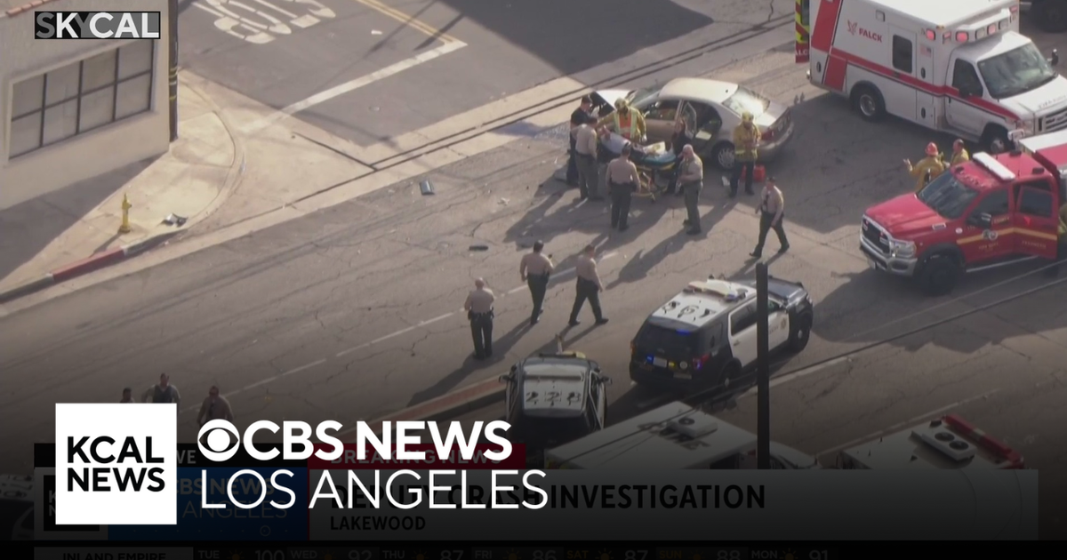 LA County deputy, civilian hospitalized after crash in Bellflower - CBS ...