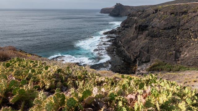 View of the north-west coast of Gran Canaria island near 
