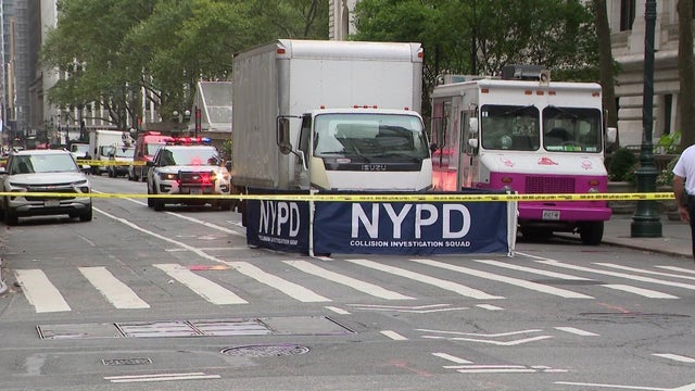 Crime scene taped blocks off New York City street 