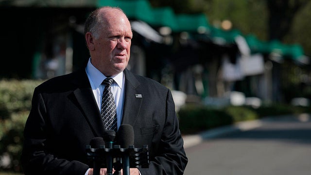 White House border czar Tom Homan speaks to reporters near the White House in Washington, D.C., on July 30, 2025. 