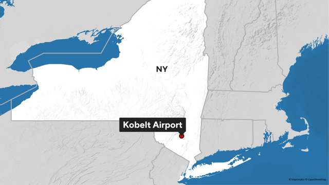 Map showing Kobelt Airport in New York 