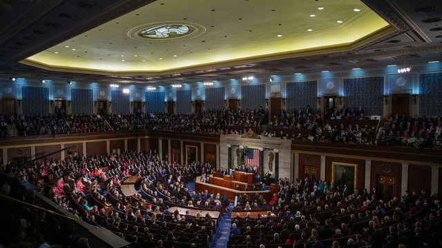 President Biden speaks during his State of the Union address at the Capitol on Tuesday, Feb. 7, 2023. 