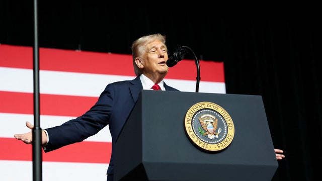 U.S. President Trump presides over a senior military leaders' meeting convened by Defense Secretary Hegseth, in Quantico 