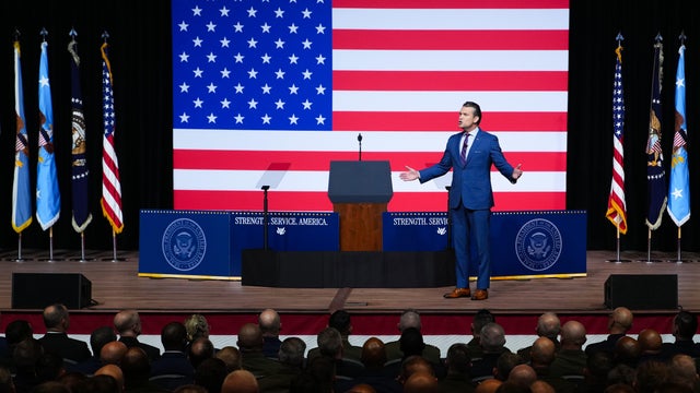 President Trump And Pete Hegseth Address U.S. Senior Military Leaders At Quantico 