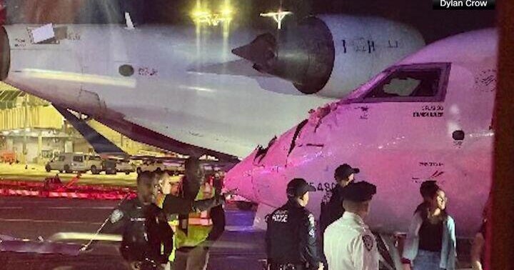 Two Delta planes collide on taxiway of New York’s LaGuardia Airport