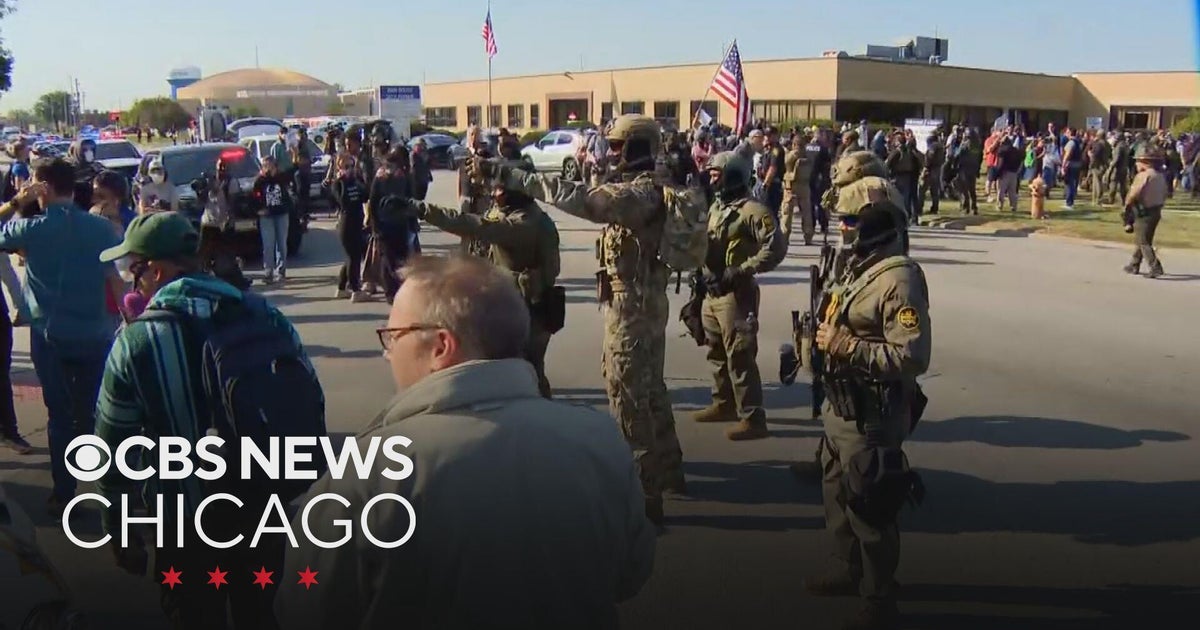 Streets shut down around ICE facility in Broadview amid protest - CBS ...