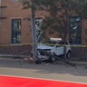 City-owned vehicle crashes into Minneapolis utility pole, 1 injured 