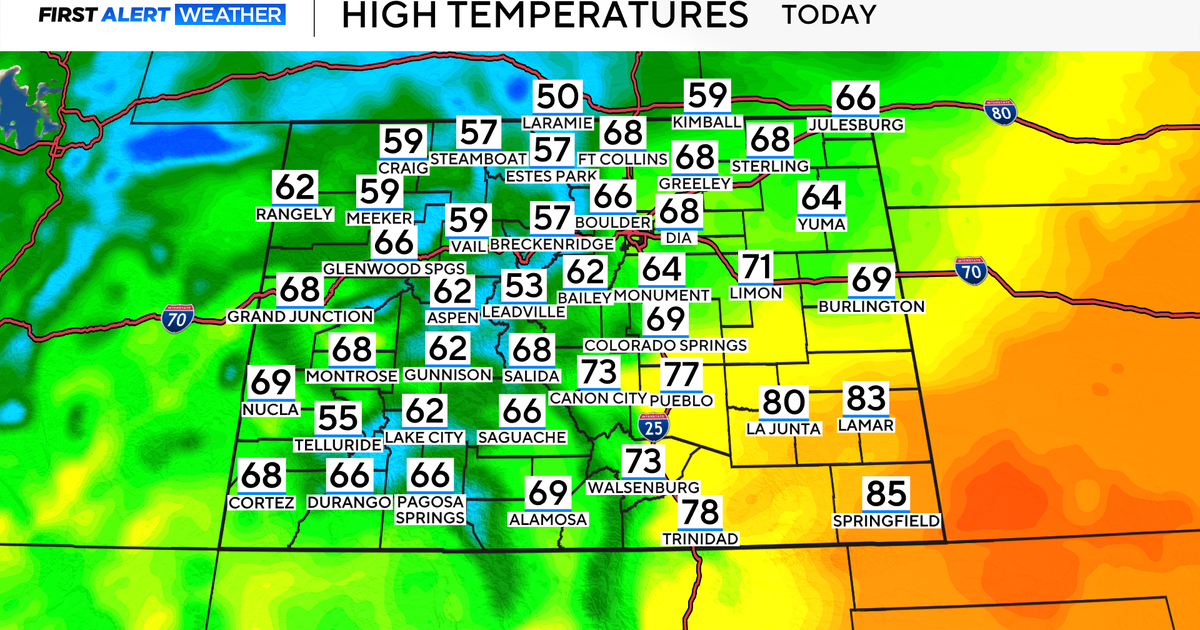 Cold front brings cooler temperatures to Colorado on Sunday - CBS Colorado