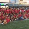Girls compete in Flag Football Field Day at Gillette Stadium 