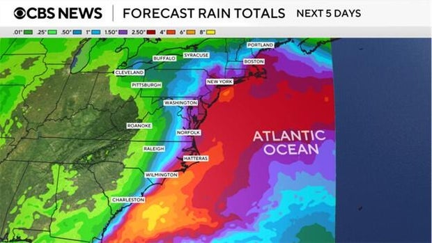 Forecast rain totals