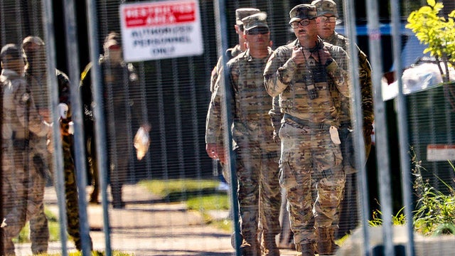National Guard members in Broadview 