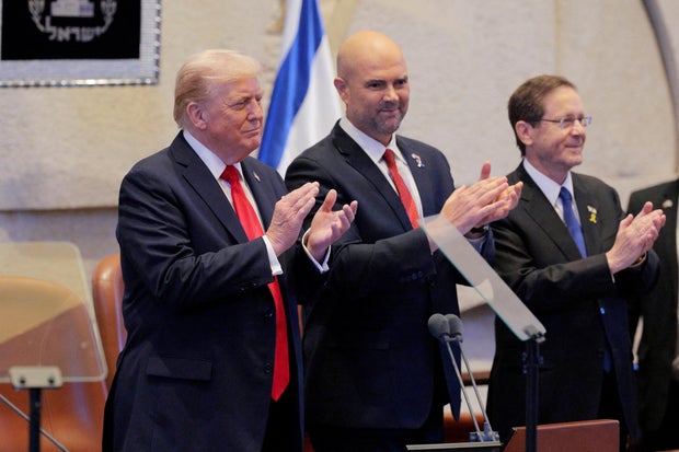 U.S. President Donald Trump addresses the Knesset in Jerusalem 