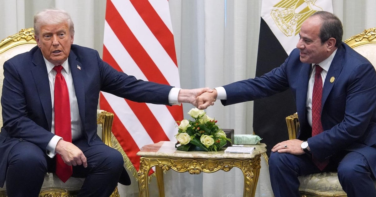 Trump reacts to hostage releases as he arrives in Egypt for Gaza peace summit