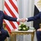 Trump reacts to hostage releases as he arrives in Egypt for Gaza peace summit