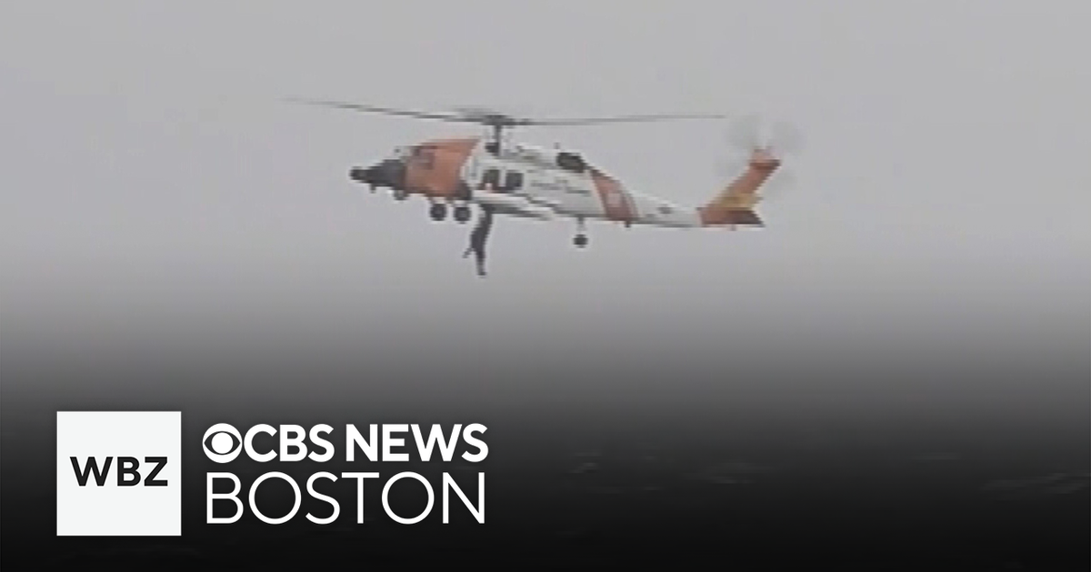 Coast Guard rescues man from water off Cape Cod during nor'easter - CBS ...