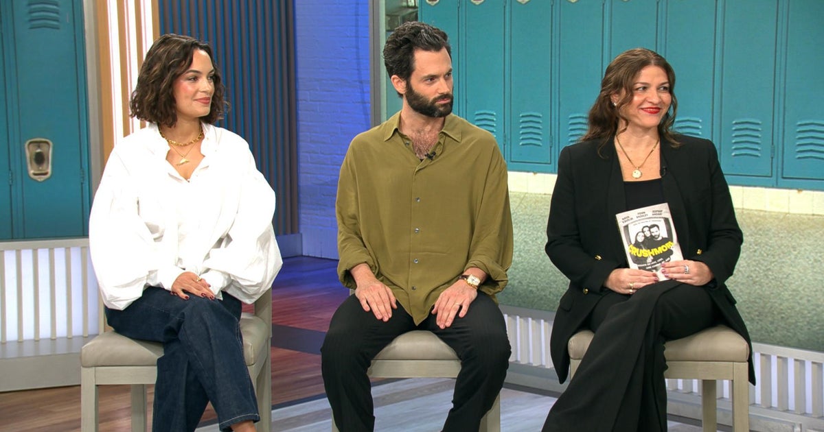 Penn Badgley and "Podcrushed" co-hosts release new book "Crushmore"