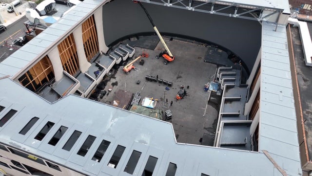 Aerial view of Brooklyn Mirage outdoor stage 