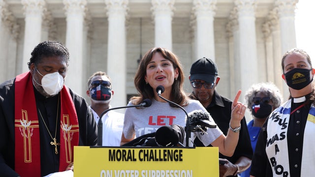Activists Hold Petition Delivery Urging Lawmakers To End Filibuster And Protect Voting Rights 