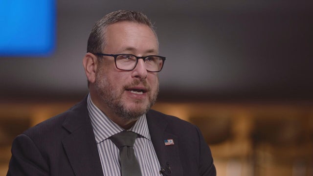 Joseph Edlow, the director of U.S. Citizenship and Immigration Services, in an interview with CBS News on Wednesday, Oct. 15, 2025. 