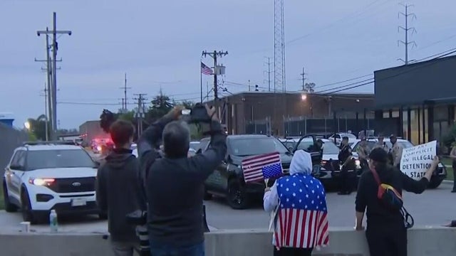 Broadview protesters after fence down 