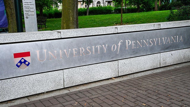 A sign at the University of Pennsylvania 