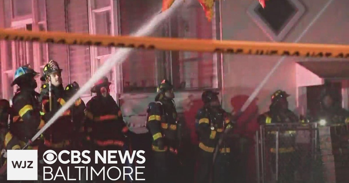 Three evacuated after house fire in Northeast Baltimore - CBS Baltimore