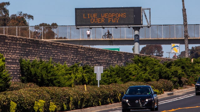 Stretch Of CA I-5 Shut Down As Military Fires Live Rounds For Marines 250th Celebration 