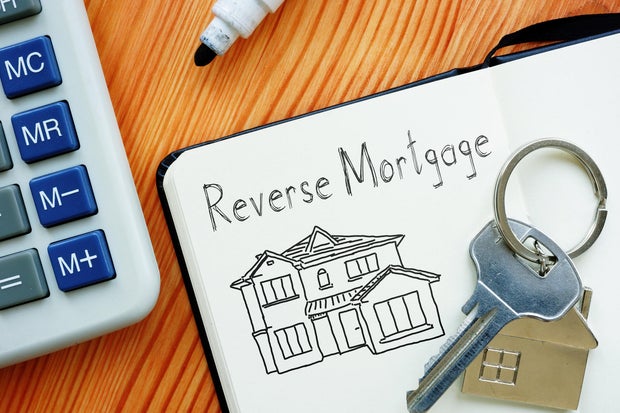 Reverse Mortgage is shown using the text
